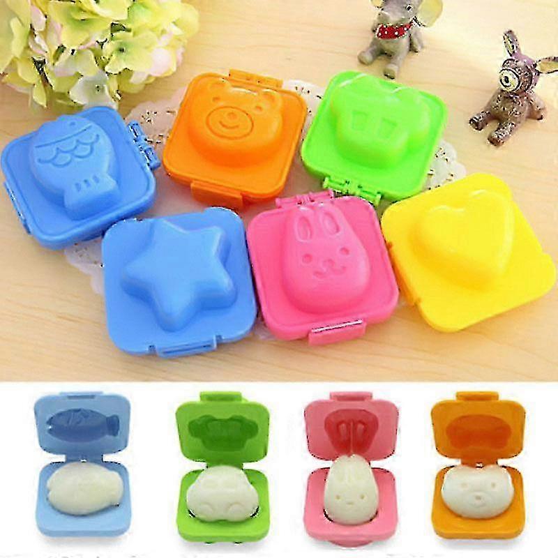 6 Pcs Egg Sushi Rice Mold Bento Maker Sandwich Cutter Decorating Tool