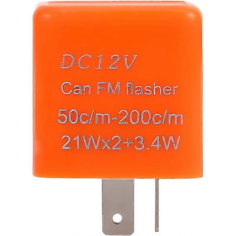 Motorcycle Adjustable Speed LED Flasher Relay 2V 12V Orange