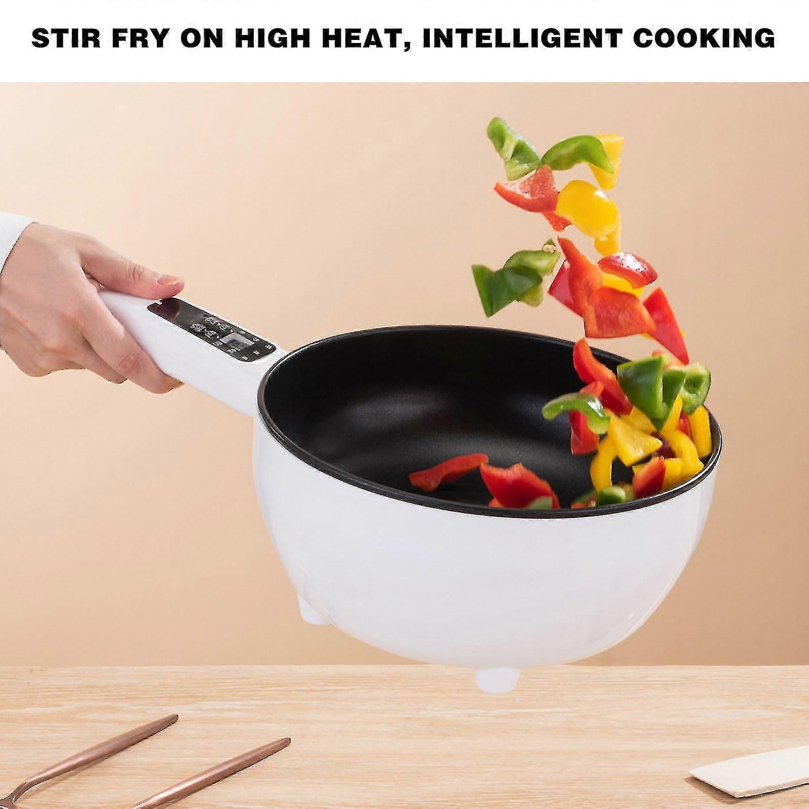 Smart Electric 3-in-1 Nonstick Frying Pan with Adjustable Temperature, Multi-Cooker for Home Kitchen Use A