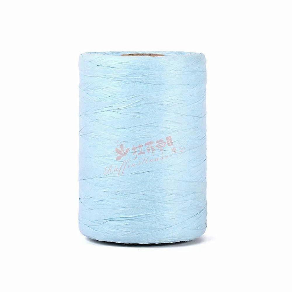 300 Meters Knitting Yarn Raffia Craft Ribbon Wrapping Paper String for Party Favors String DIY Decoration Weaving Raffia Gold