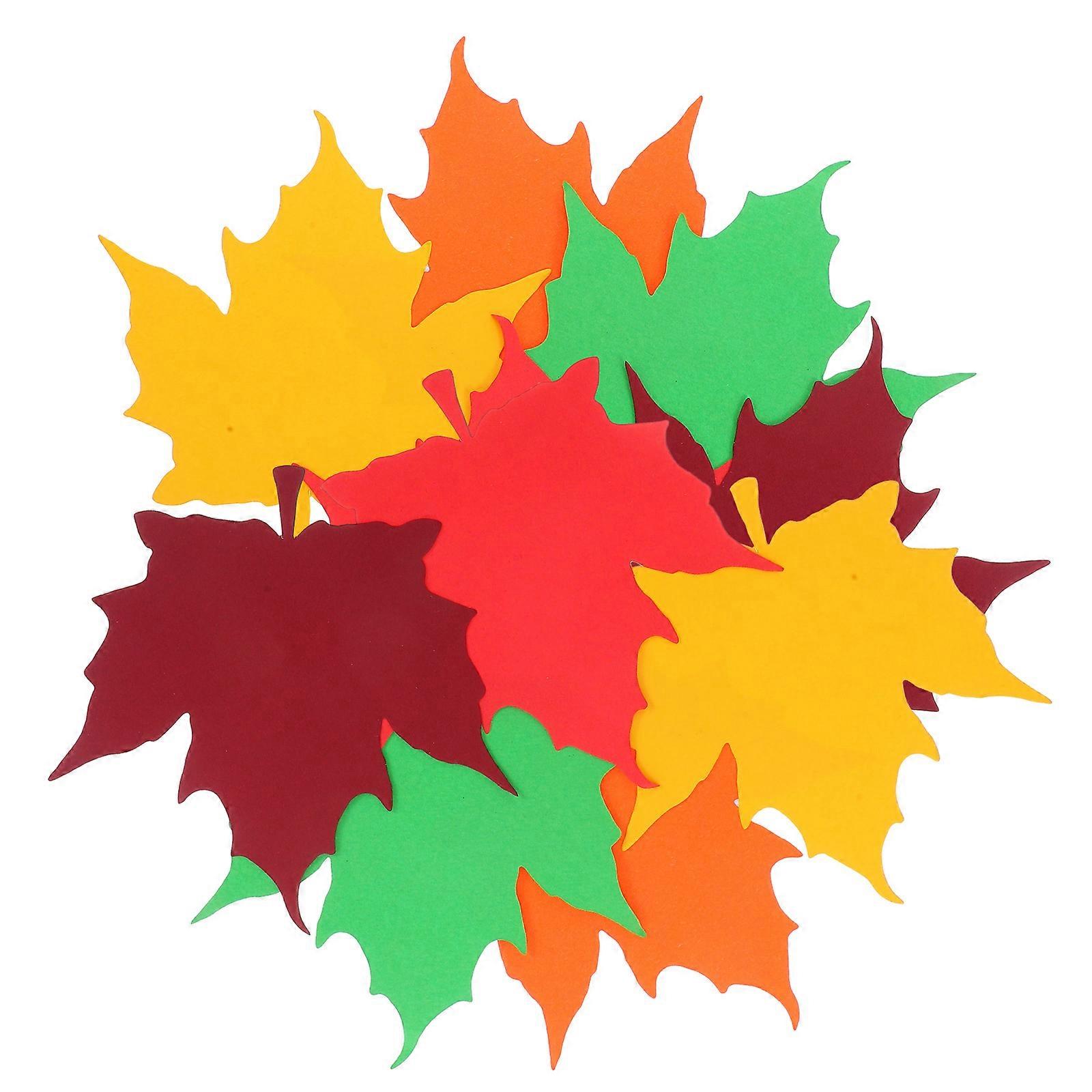 50pcs Maple Leaf Cutouts for Classroom Autumn Decor, Fall Themed Bulletin Board Accessories, Creative Crafting Cards for Festivals and DIY Projects