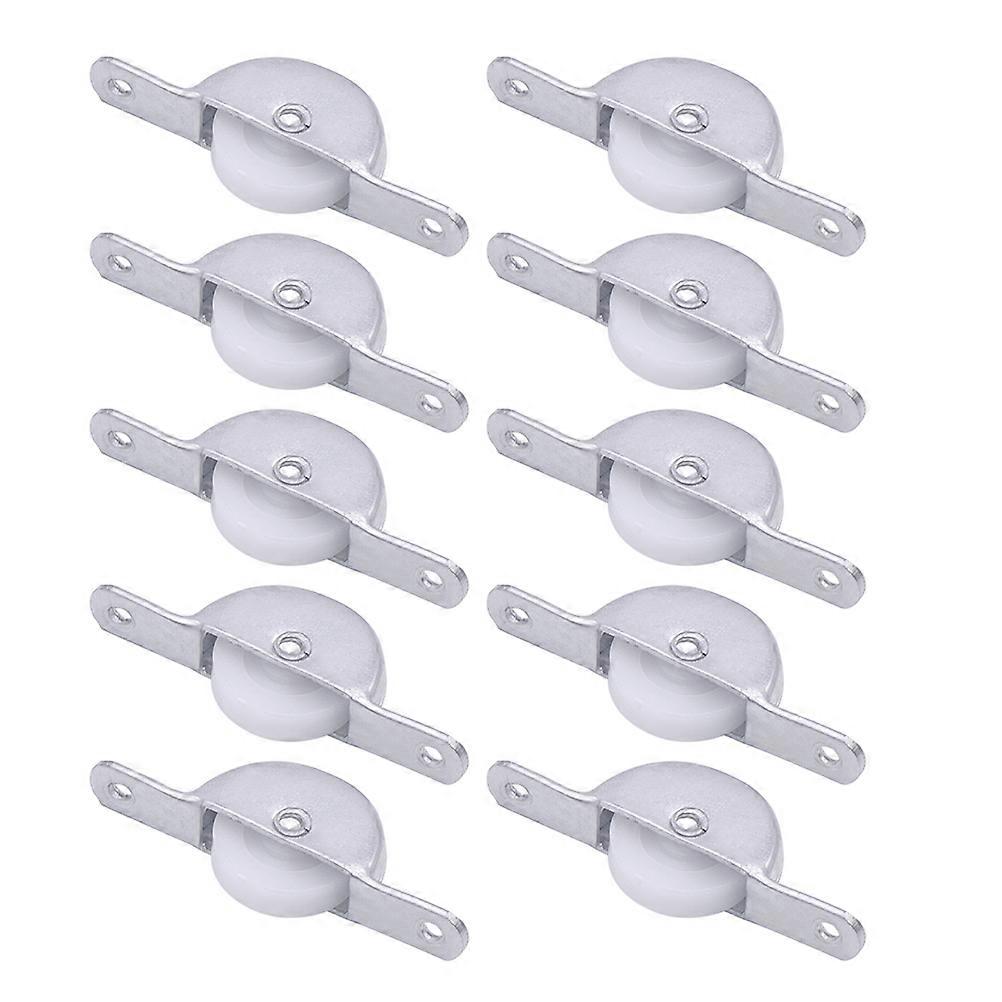 Closet Door Roller with Galvanized Iron and Plastic Material for Home Use Silver Color Ensures Safety and Smooth Movement 10pcs