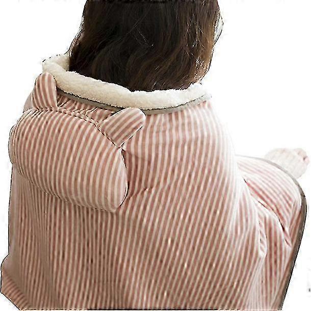 2025 Usb Rechargeable Shawl Electric Heated Pad Plush Arm Blanket With 3 Heated Blanket Heated Shawl Electric Plush Blanket Usb