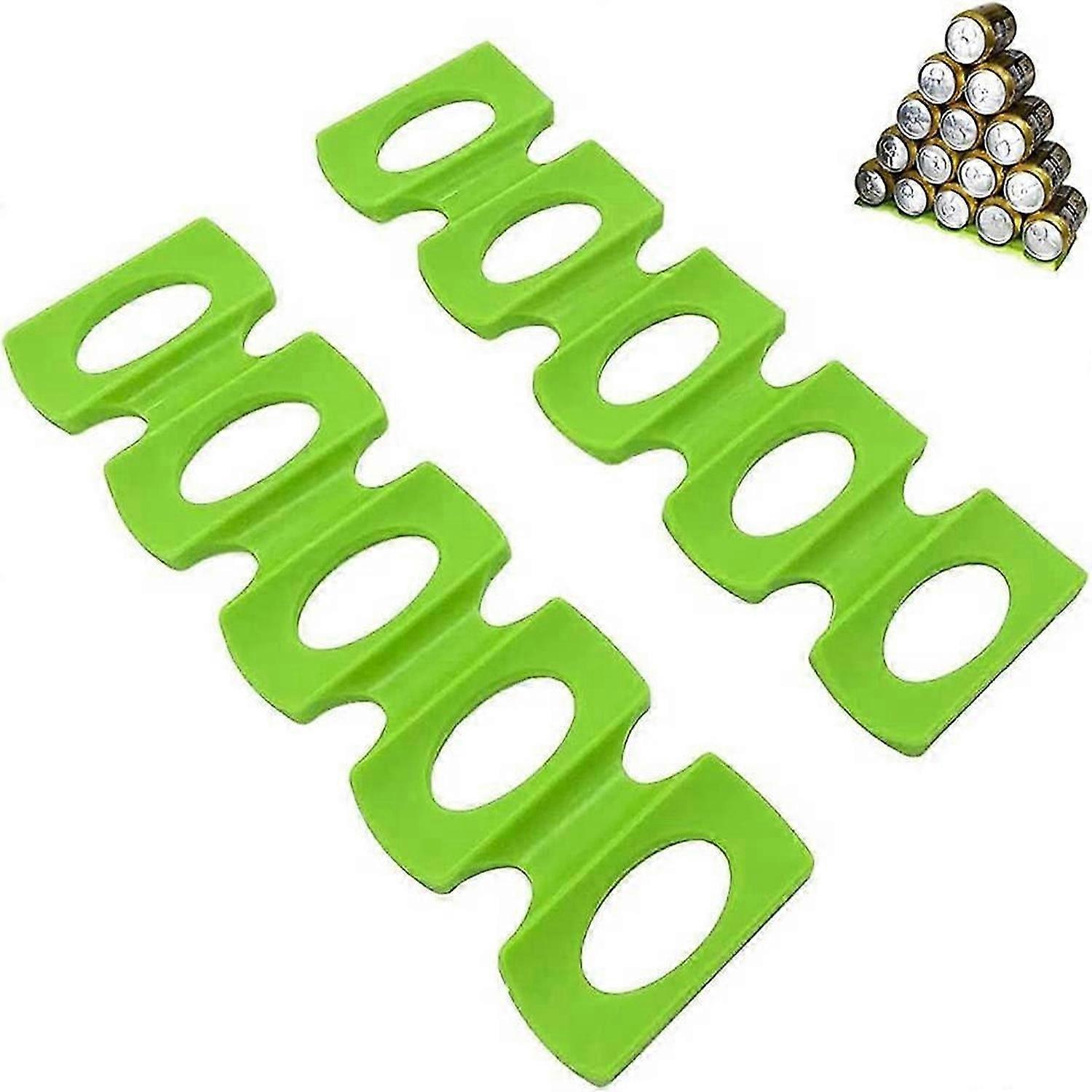 2PCS Bottle and Can Stacker for Fridge, Anti-Slip Silicone Can and Bottle Storage Holdersred