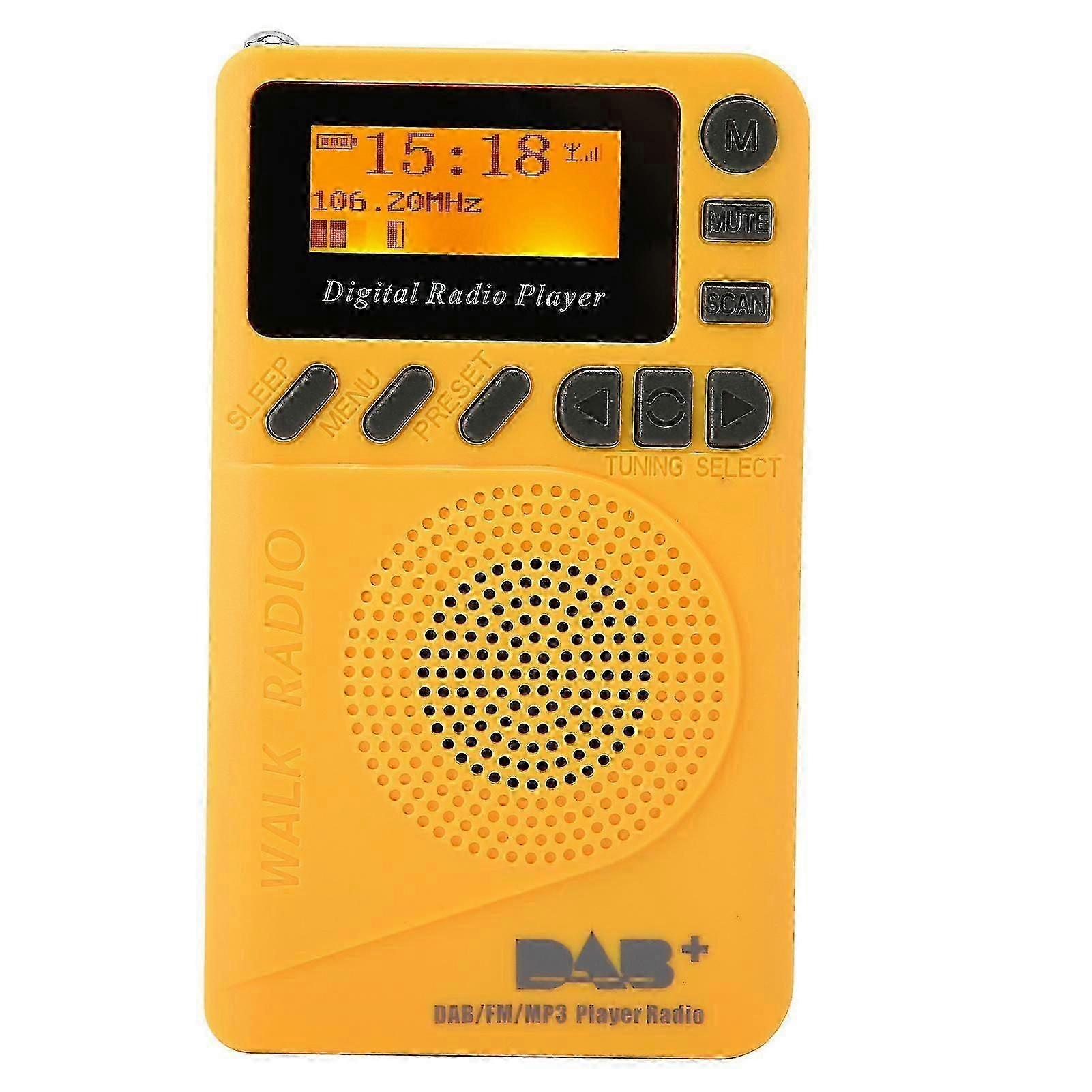 DABP9 Portable Pocket Radio LCD Display Speaker MP3 Player Digital DAB DAB+/FM Radio