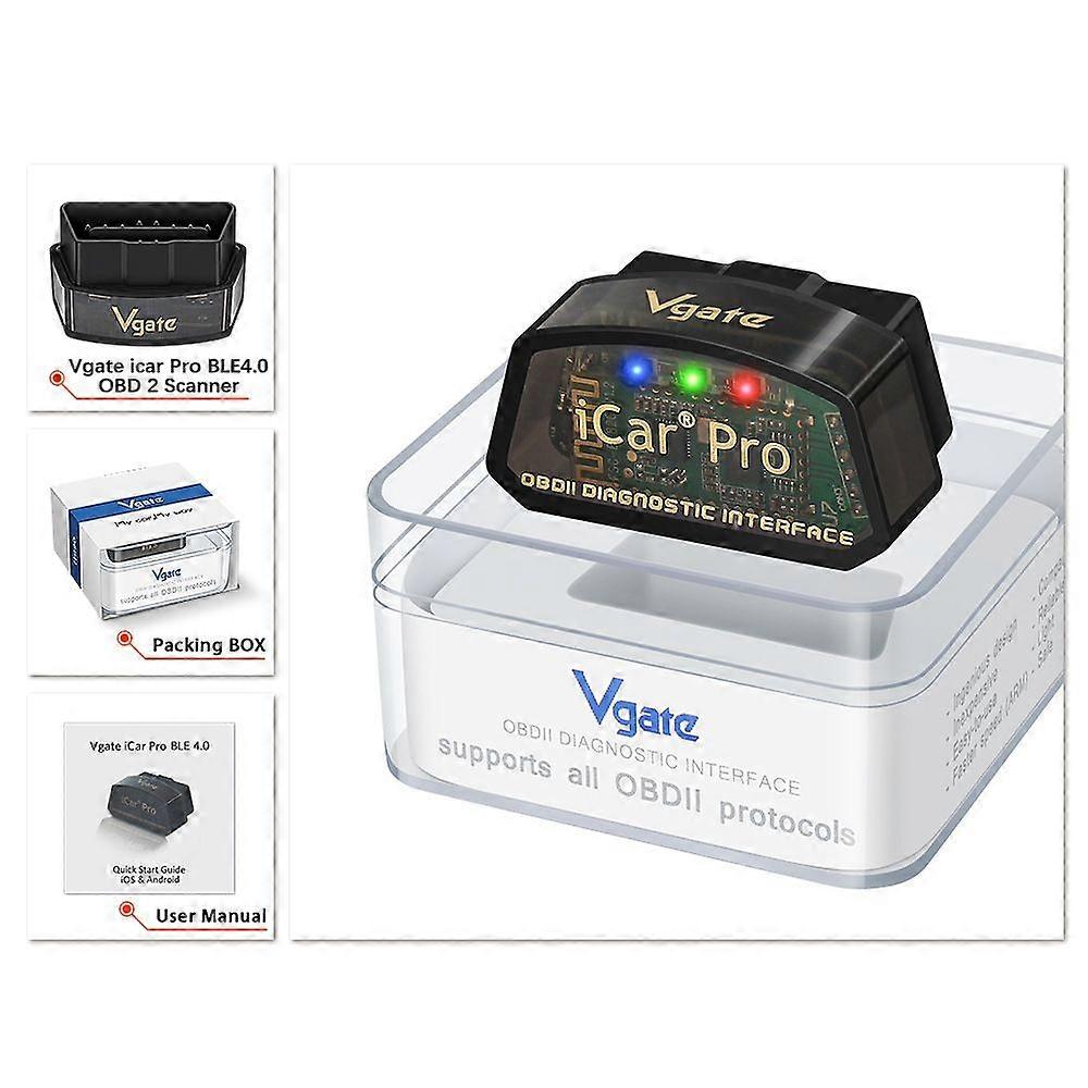 Vgate Icar Pro Bluetooth 4.0 (ble) Obd2 Obdii Error Code Reader Car Check Engine Light With Elm327 Adapter