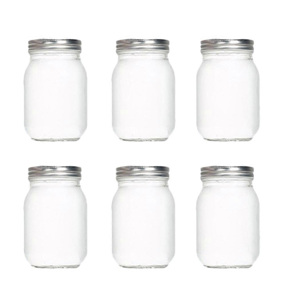 Sealed Jam Jars Glass Containers With Lids Moisture Protection 6Pcs