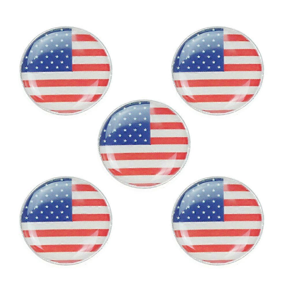 Flag Pins Lapel Brooch Decoration for Clothes Multi 2.2x2.2cm Clip-On 5Pack