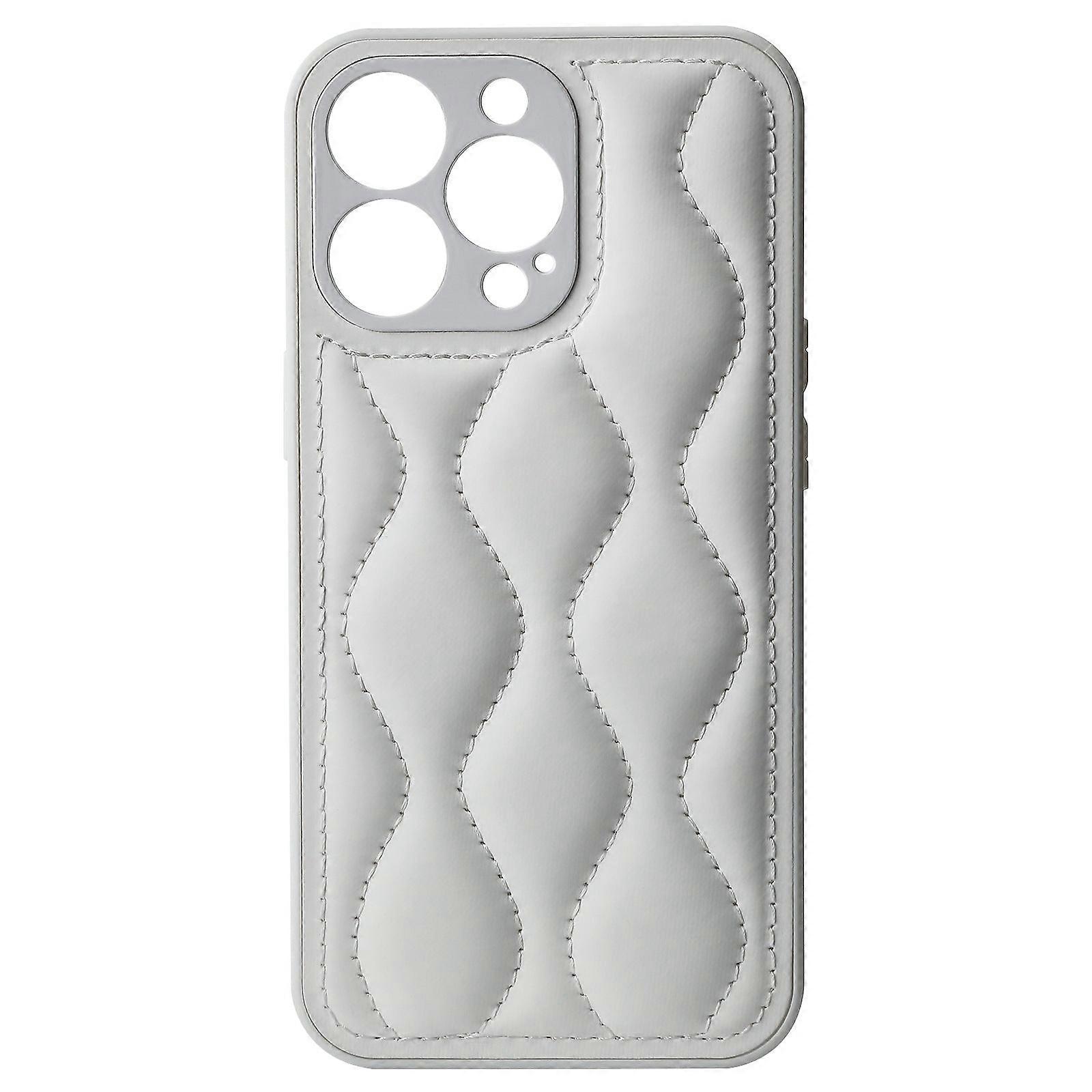 Case For Iphone 13 Pro Max White Down Jacket Cotton Protective Leather In Stock Complete Produc