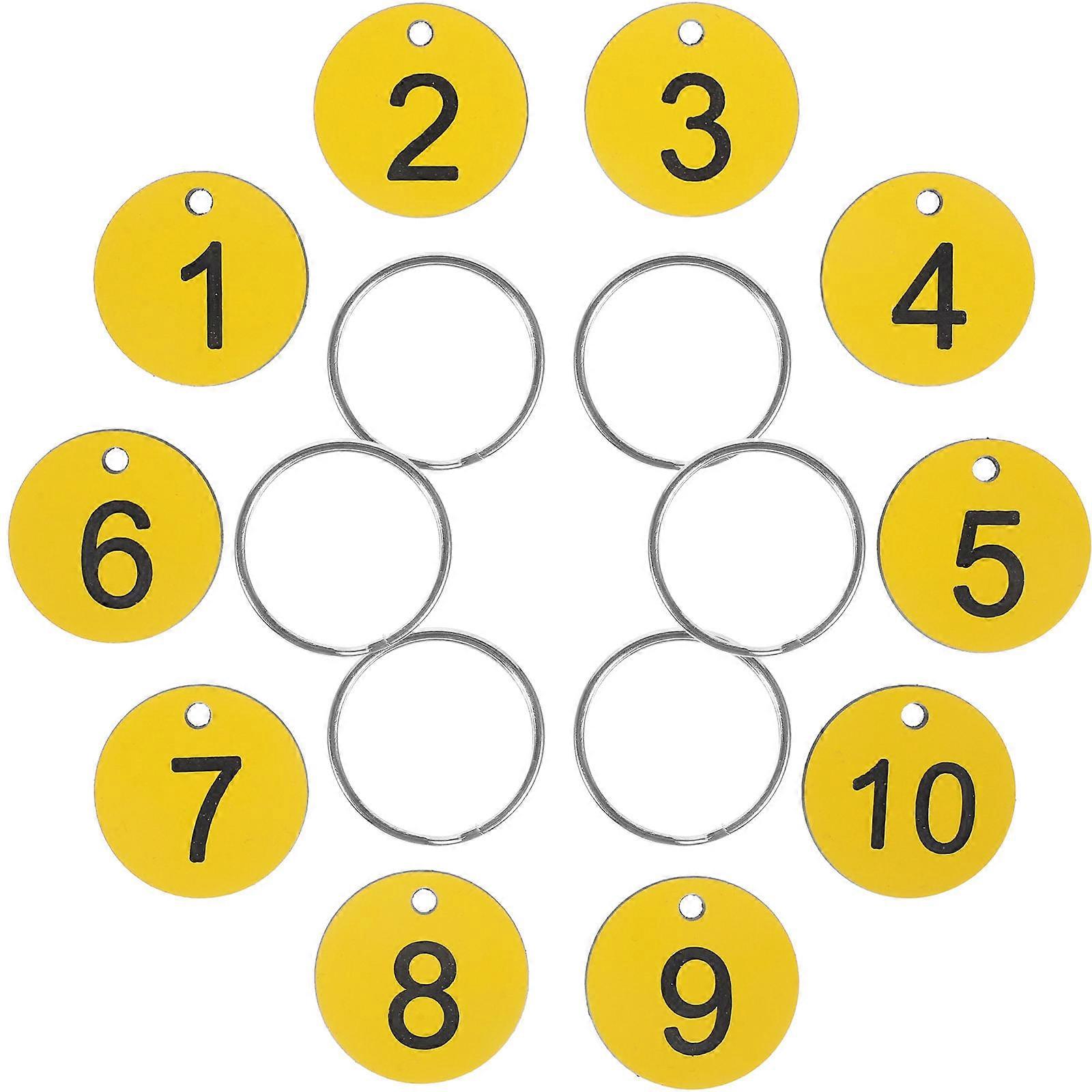 Portable Acrylic Round Number Tags with Rings for Easy Identification in Restaurants, Kindergartens, and Shopping Malls – Clear, Durable, and