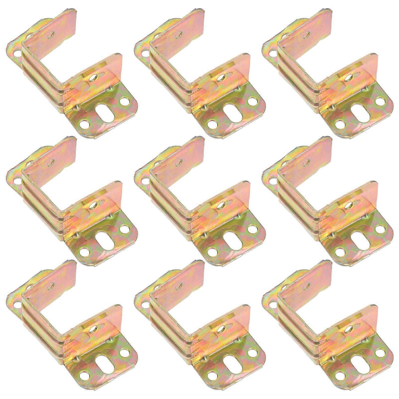 10pcs Durable Bed Support Holder Hinges Heavy Duty Furniture Connectors & Brackets for Bed Frame Corner Fixing Universal Replacement for Home &