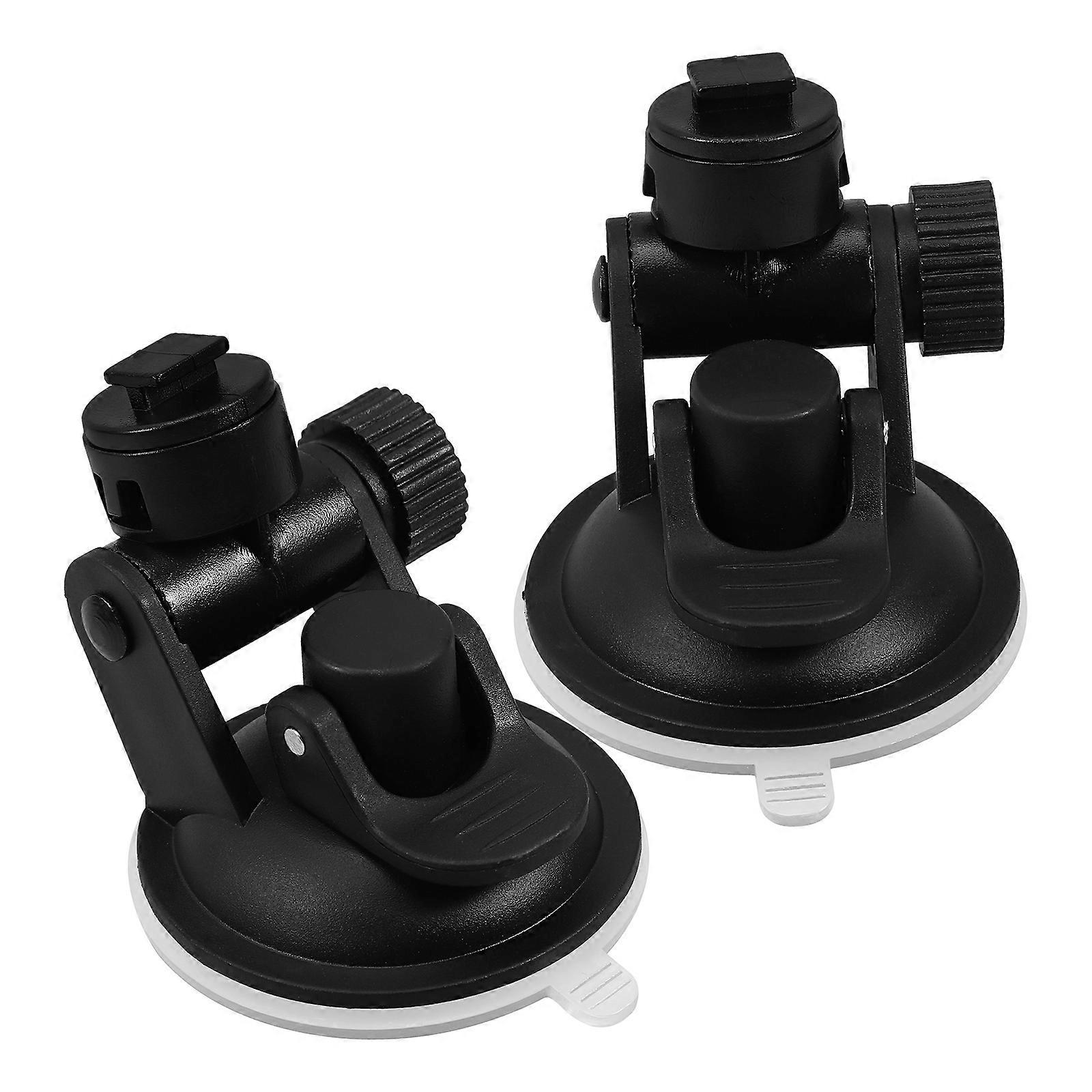 Universal Car Dash Cam Mount with Strong Suction Cup and Design for Secure Support Black 2Pcs