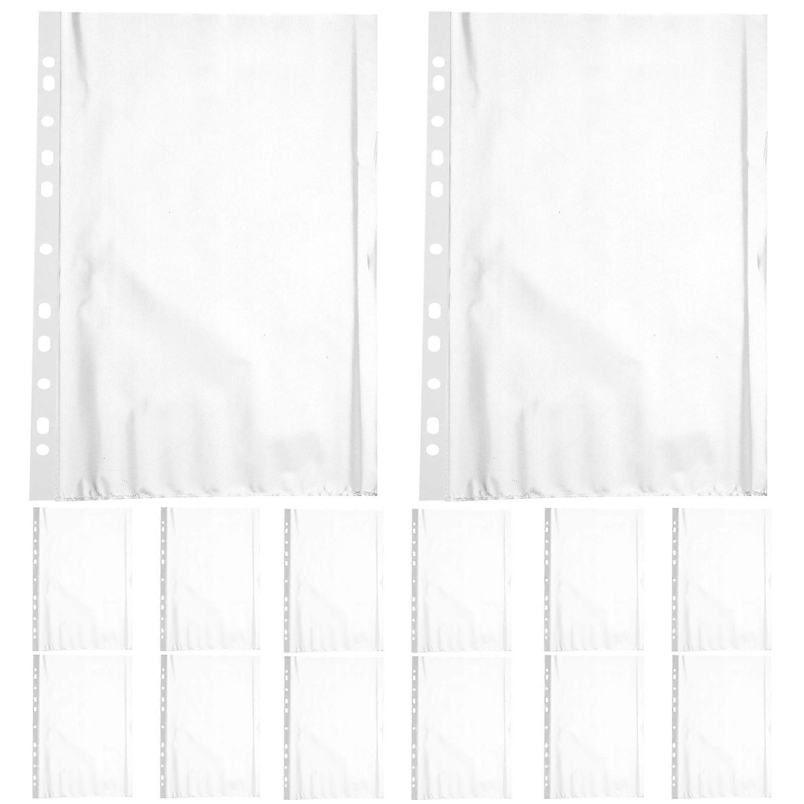 200pcs Strong Document Folders with Punch Pockets, Convenient Binder Organizers for Office and Study Storage