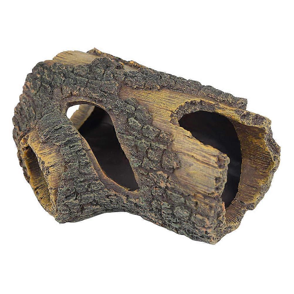 Artificial Tree Trunk Aquarium Ornament Fish Tank Decoration Hiding Shelter for Fish Reptiles Underwater Use Design