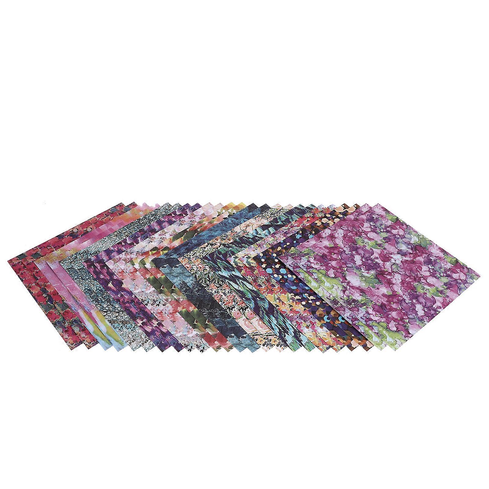 Planner Background Paper Scrapbooking Supplies Assorted Color 6.0 6.0 0.2in For Cards Maps Friends and Family 24 Sheets