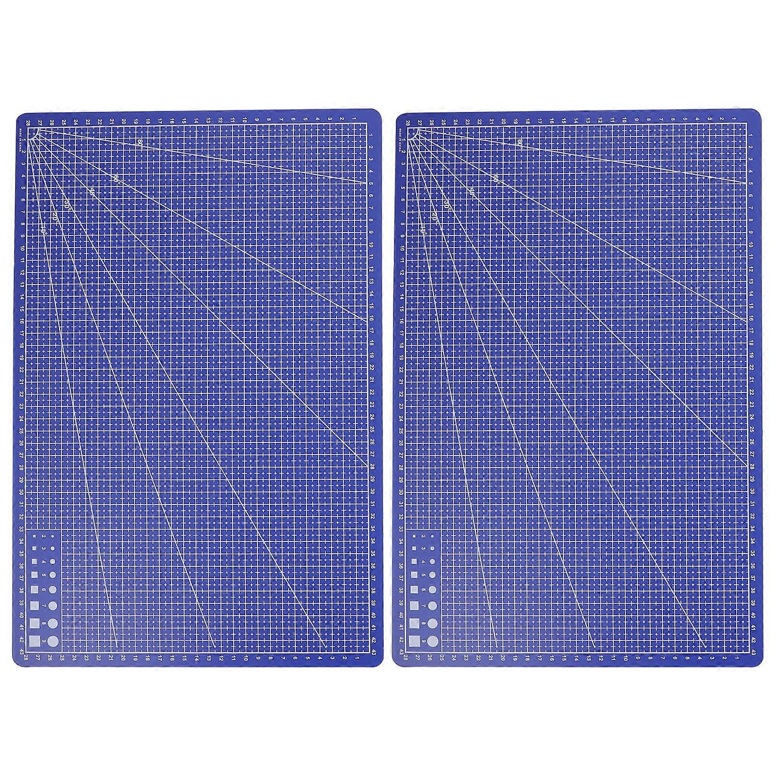 Sewing Mat Craft Mat for Crafts Rectangular Single-Sided Design with Scale Art Projects Straight Line Cutting Without Ruler 2Pcs
