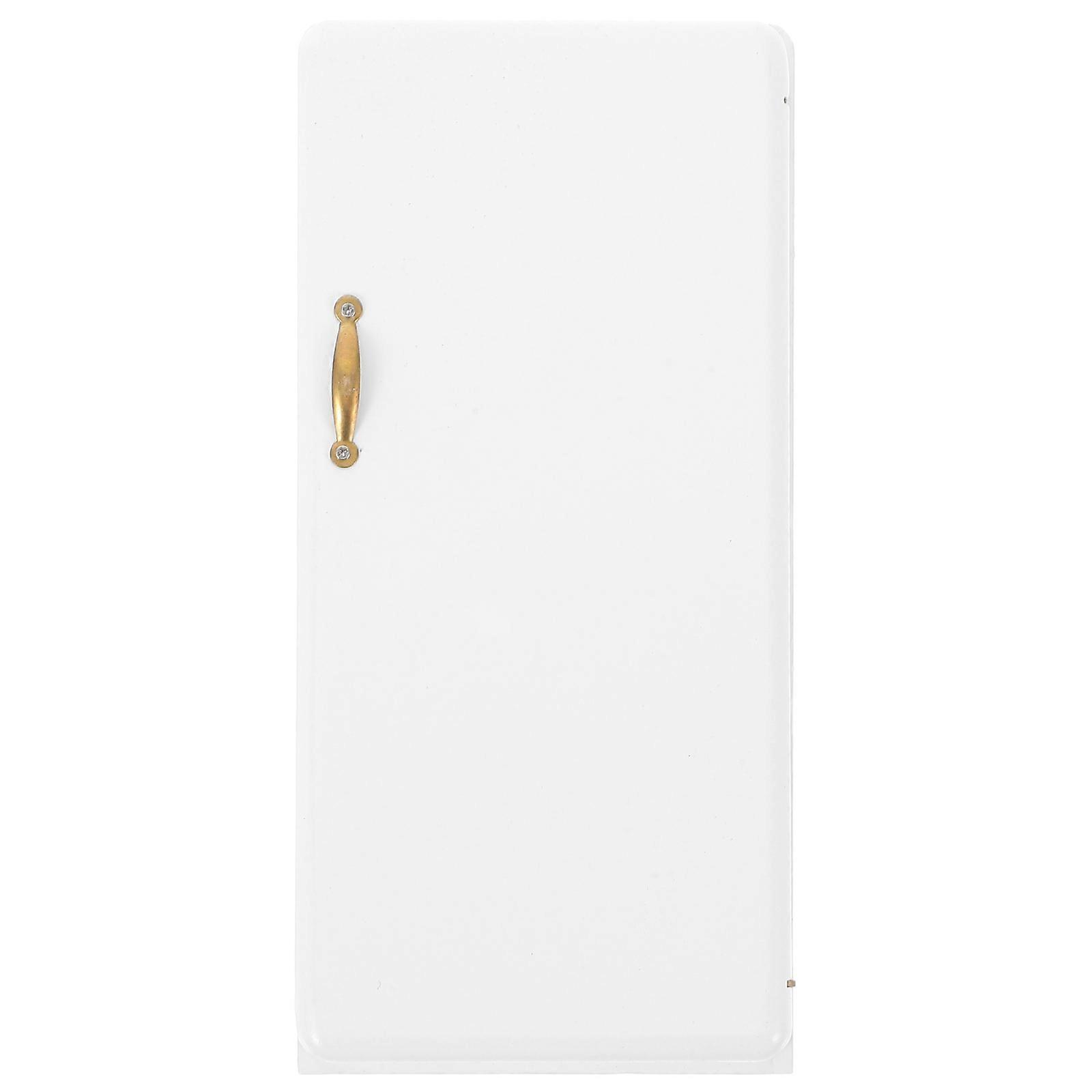 Fridge Toy Mini House Kitchen Refrigerator Model for Kids Play Intellectual Development Toy 1Pcs White 6X13cm