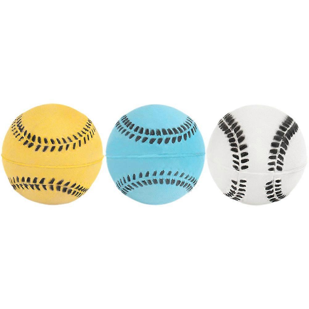 Small Dog Balls Dog Chew Toy Round Shape Behavior Correction .2X7.2CM 3Pcs