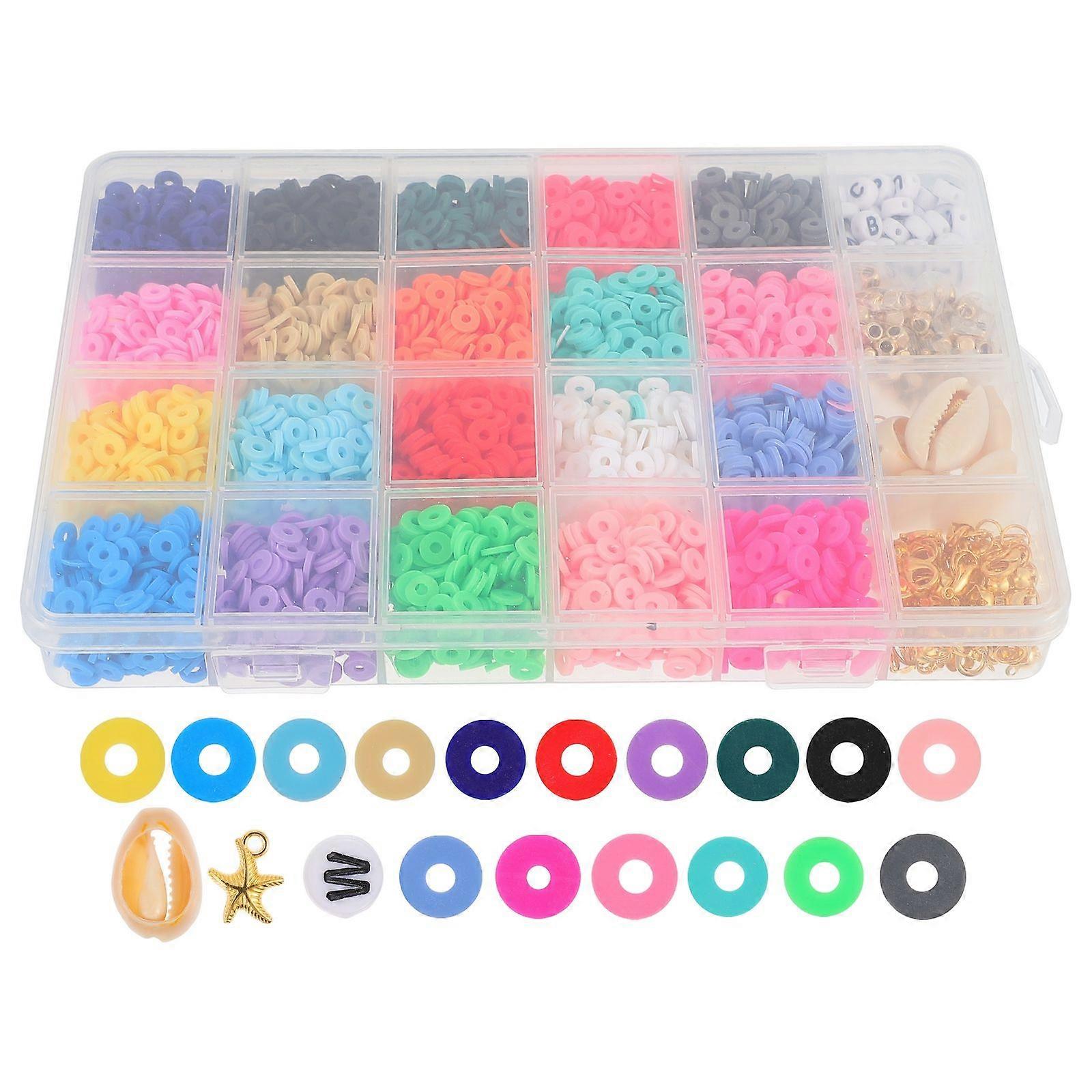 Polymer Clay Beads for DIY Jewelry Accessories 24 Grids Multi Colorful Handmade Crafts