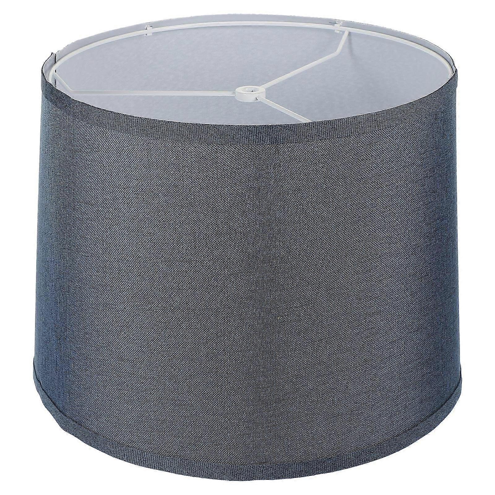 Replacement Linen Lamp Shade For Bedside Lamp Round Ceiling Light Cover With Iron Frame Simple Style 1Pcs