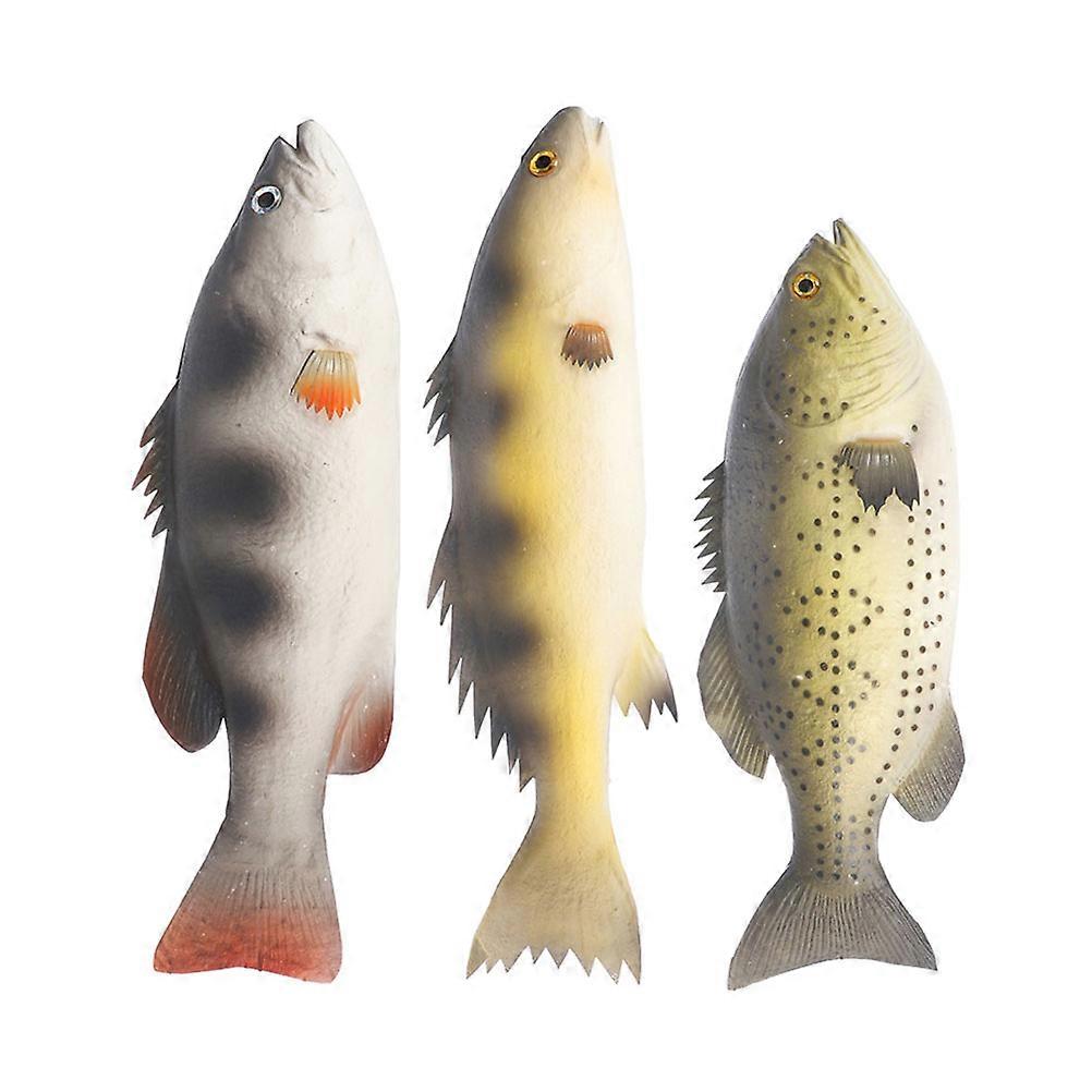 Colored Artificial Fish Ornament Simulation Fish Model Painting Reference Realistic Fish Shape 3Pcs