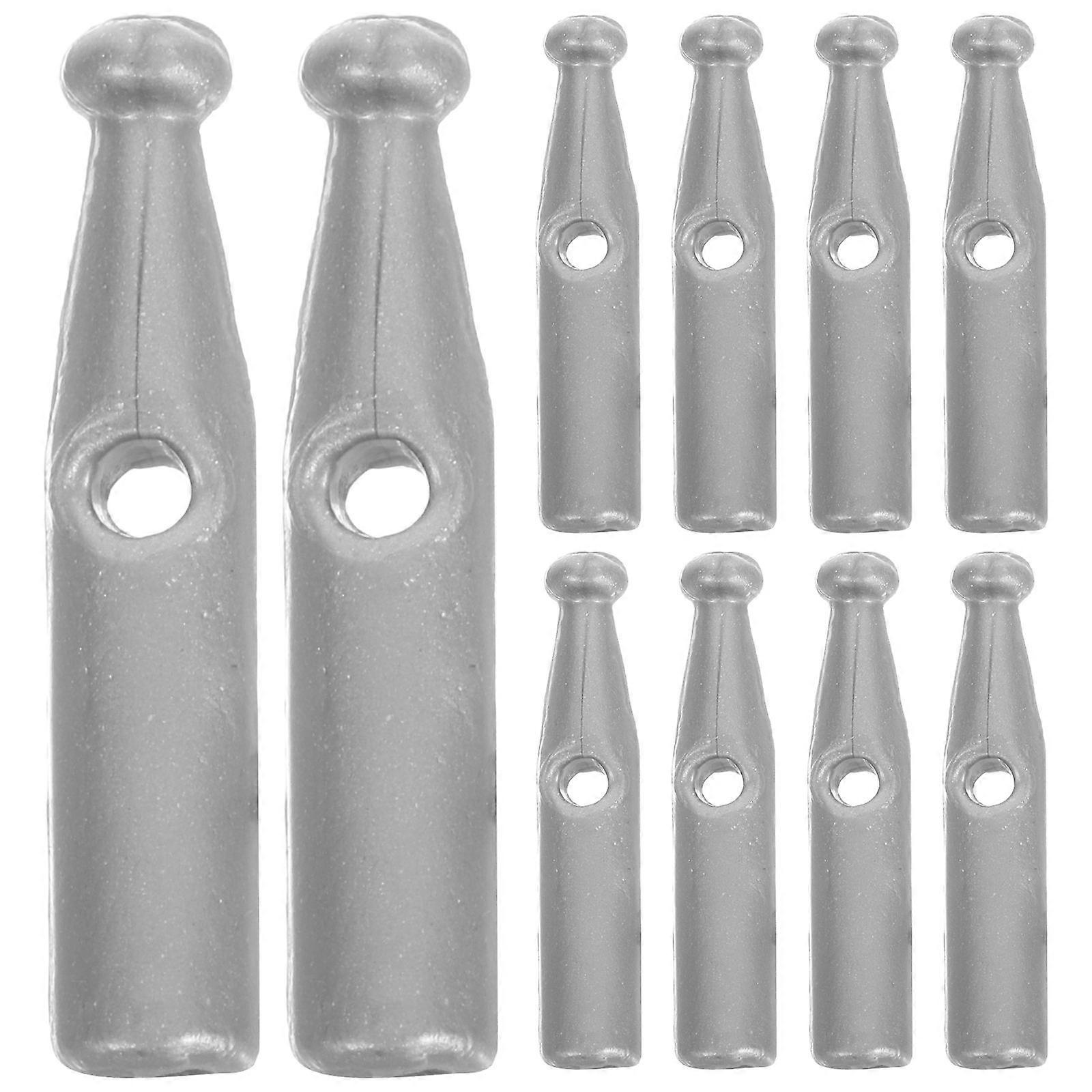 Umbrella Tail Beads Replacement Grey Round Durable Plastic Umbrella Parts 10Pcs