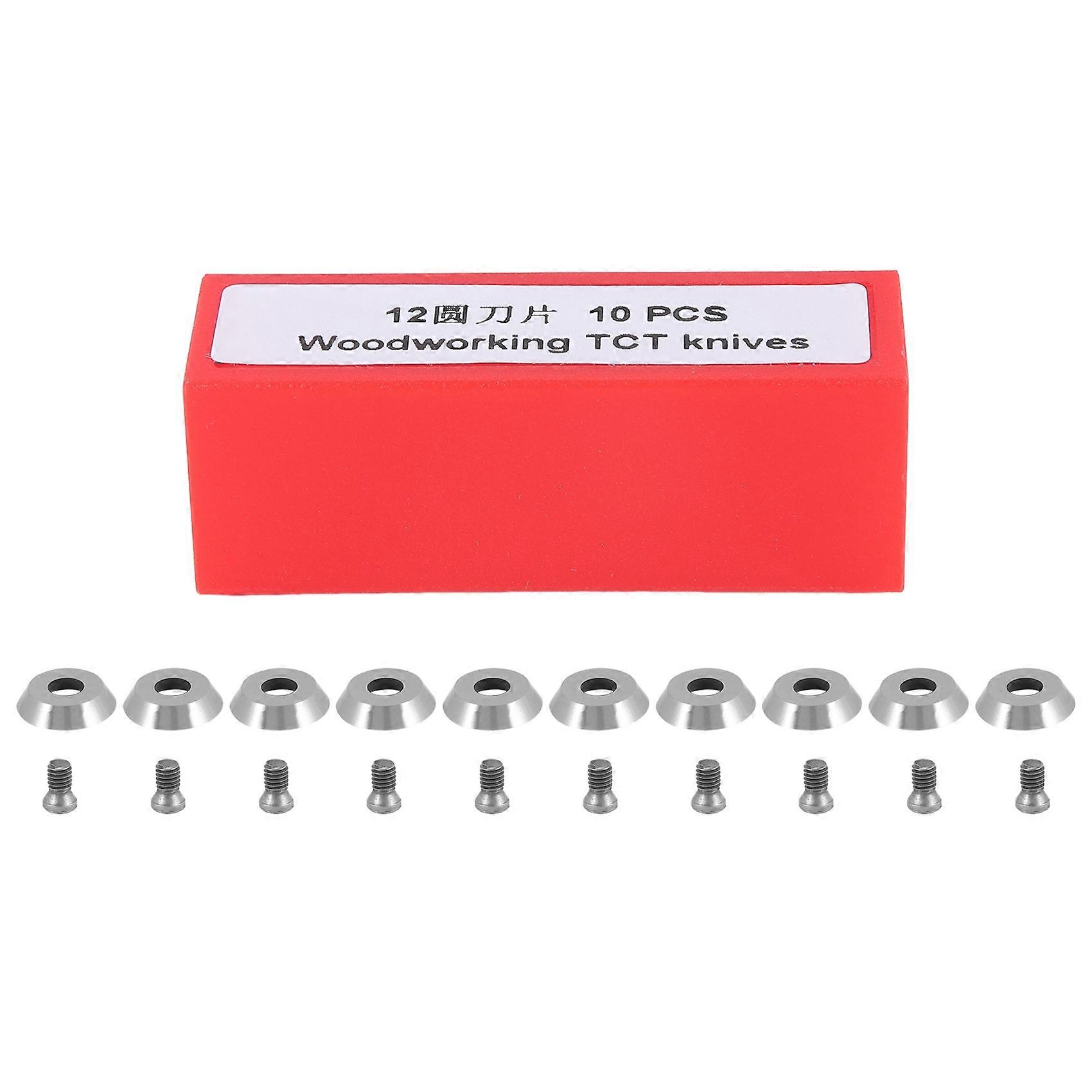 Ci3 Round 12x2.5mm Carbide Inserts Spare Knives Blade Suitable for Wood Lathe Turning Turning 10pcs