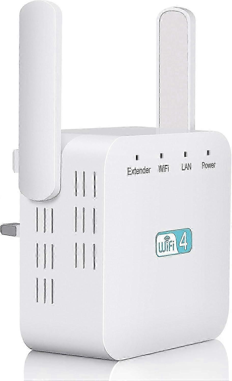 WiFi Extender Booster 300Mbps WiFi Booster 2,4 GHz High Speed WiFi Booster Range Extender mit 2 Antennen Plug and Play US Plug-00A