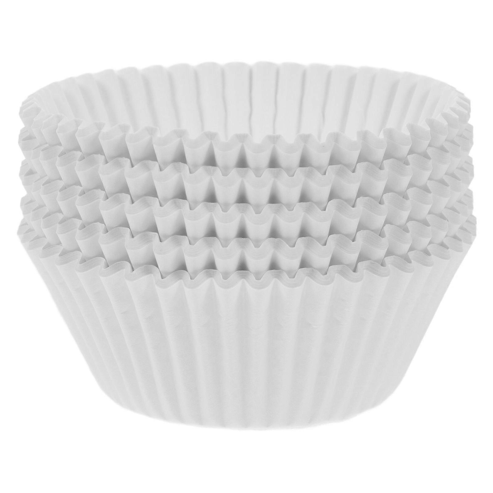 أغلفة كب كيك ميني كيك بطانات أكواب الخبز كب كيك متعددة الاستخدامات فطائر البيض 7.50X7.50X3.00 سم مقاومة للزيت 100 قطعة