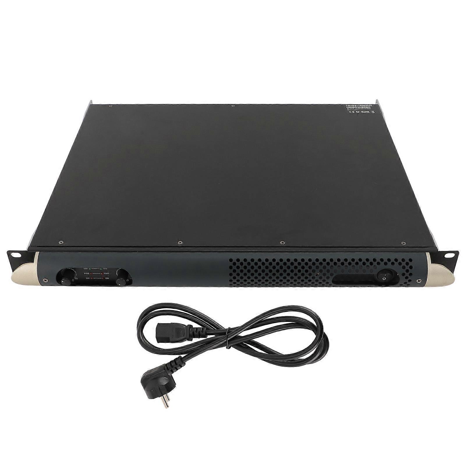1U 2 Channel High Performance 2 x 1150W Digital Stereo Power Amplifier for Concert, EU Plug 110-240V