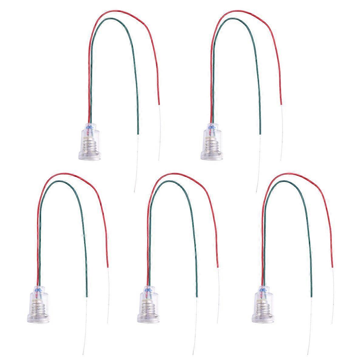 12pcs E10 Screw Base Lamp Holder With Wire: Light Bulb Socket For Diy Lighting Home Office Store Use - Light Bulb Extension Socket