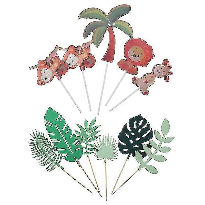 2Set Leaf Cake Toppers,Leaf Cake Toppers Set, Decorative Pastry Accessories