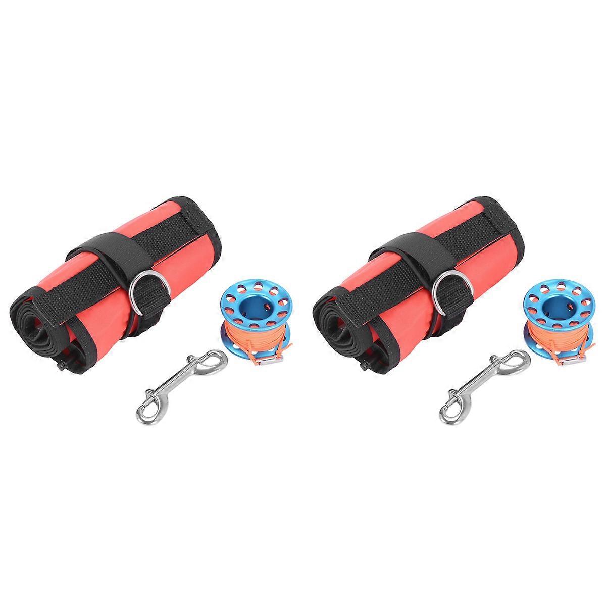 Marker Buoy Set Diver Below Signal Flag Tube