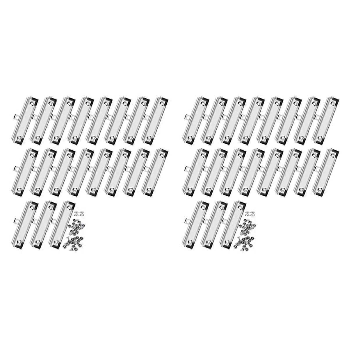 Pack of 40 Clipboard Clips 12cm Fittable Metal Cardboard Clip Hooks for Office, Craft Project Use