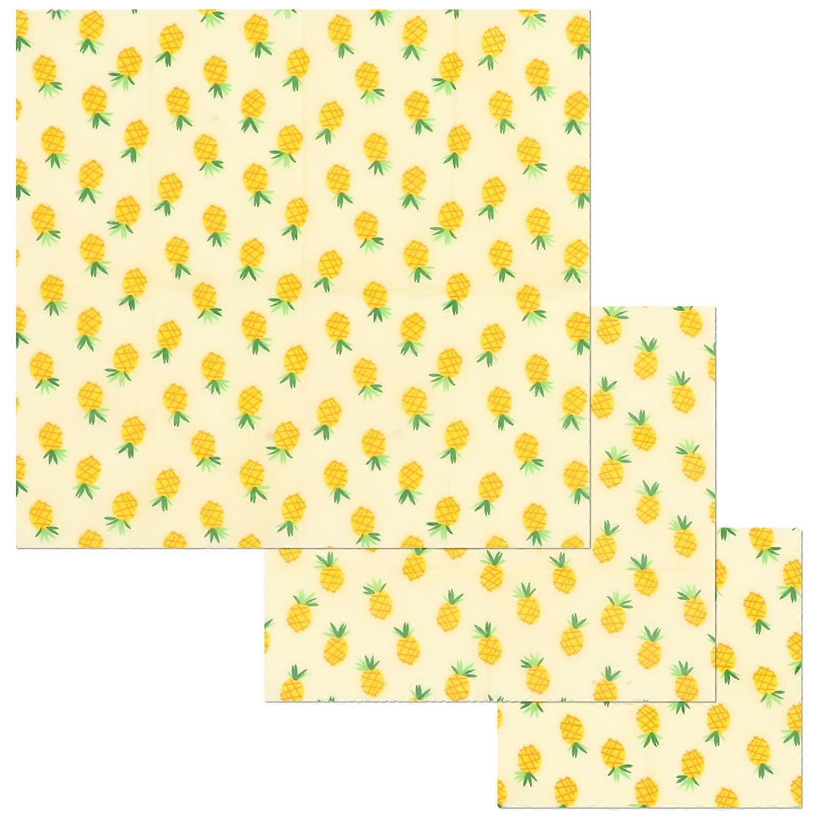Grease Proof Paper Sheet Beeswax Wraps Sandwich Wraps Food Packing For Parties Light Yellow 33x36cm Reusable 3 Sheets