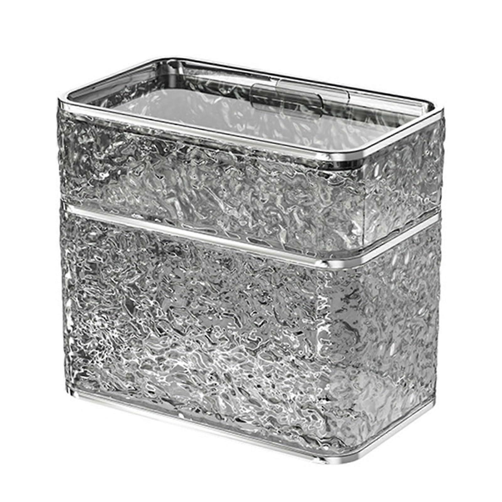 Elegant paper towel dispenser for wall mounting, translucent gray sil double layer