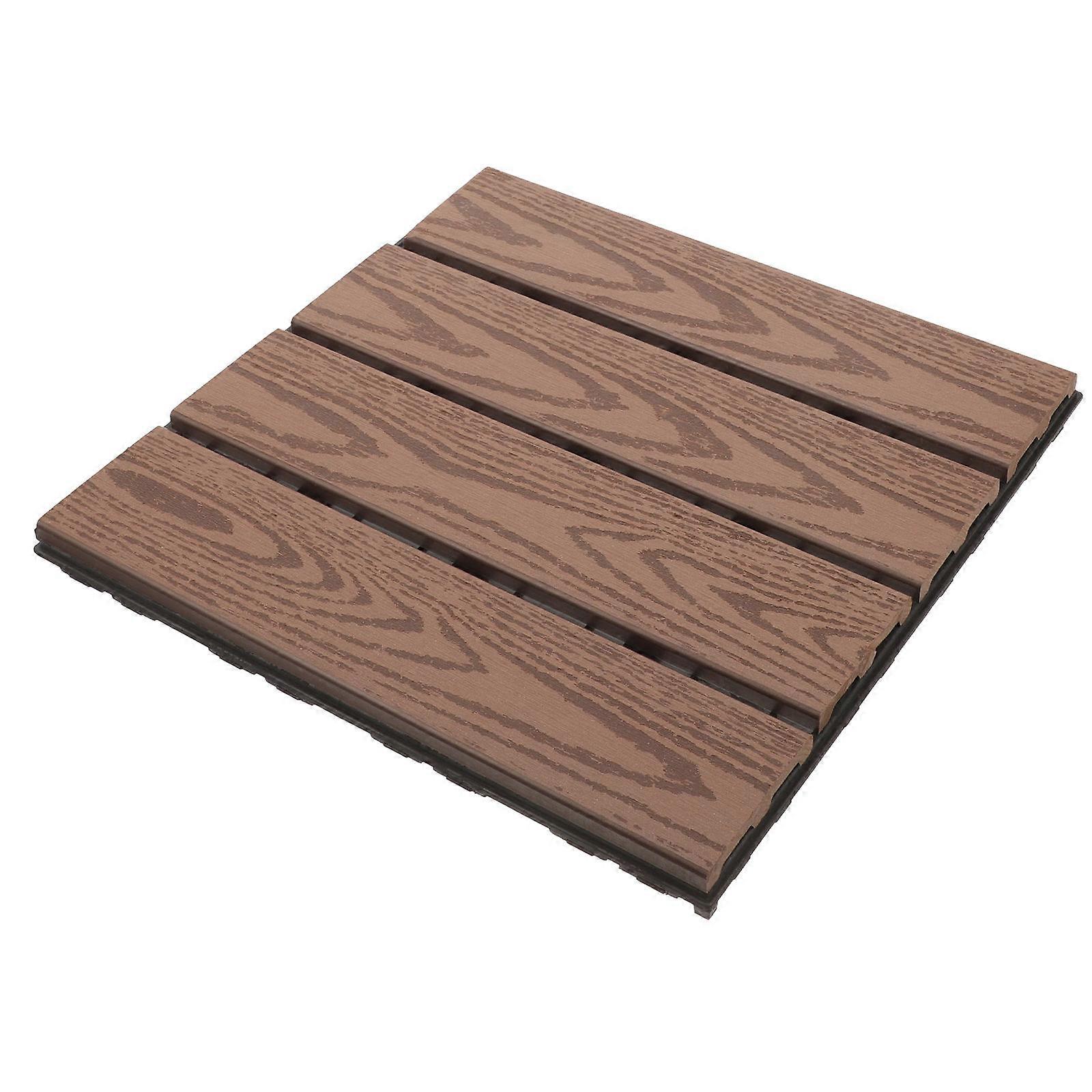 Interlocking Patio Tiles, Non Slip Outdoor Flooring, Decorative Decking for Balcony, Garden, and Pathway, Durable & Easy to Install
