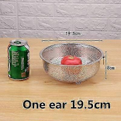 Stainless Steel Round Hole Basket for Draining Fruit and Sifting Rice in the Kitchen