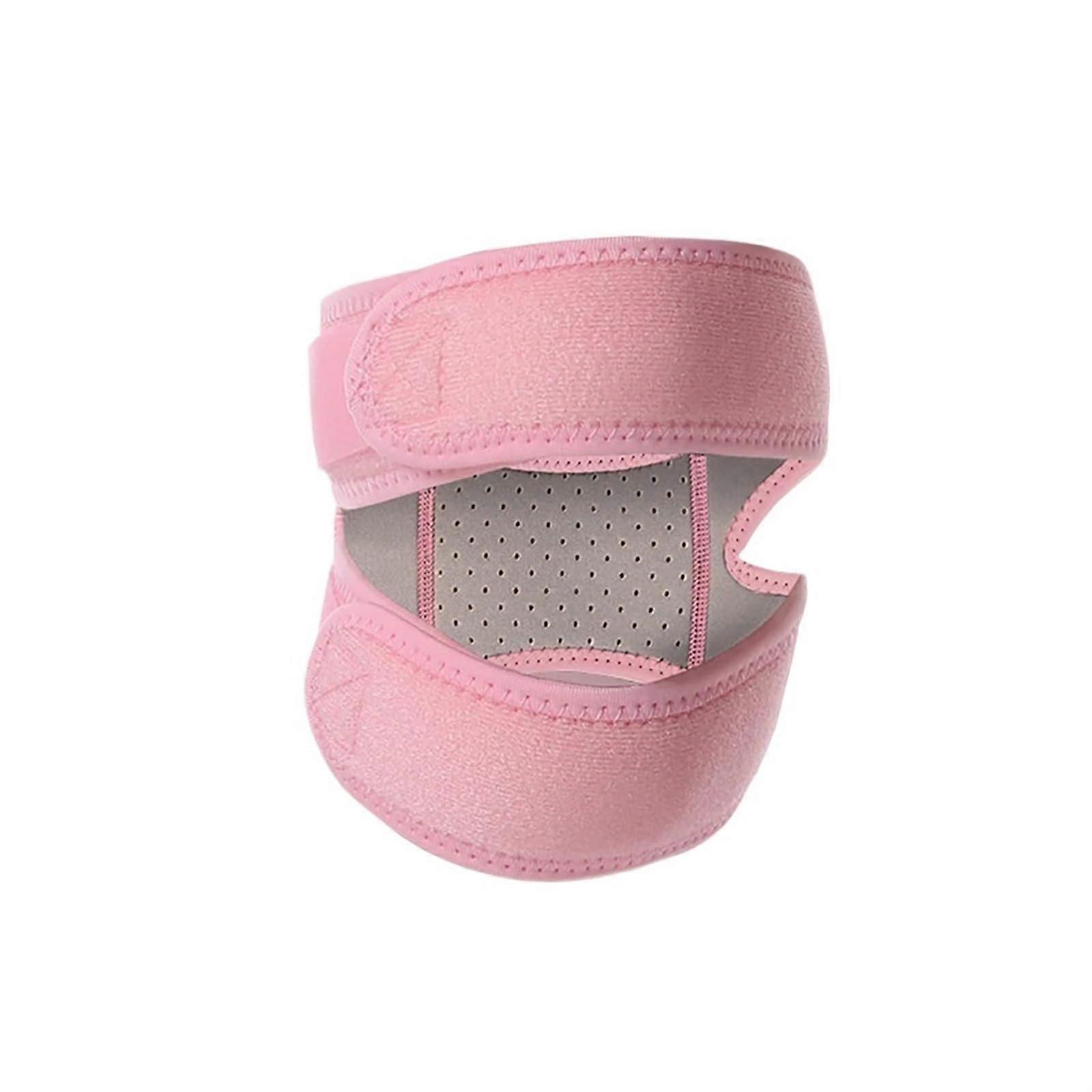 Knee Pad Adjustable Sport Open-Patella Knee Brace With Straps Patellar Tendon Support Double Kneecap Protection Pink