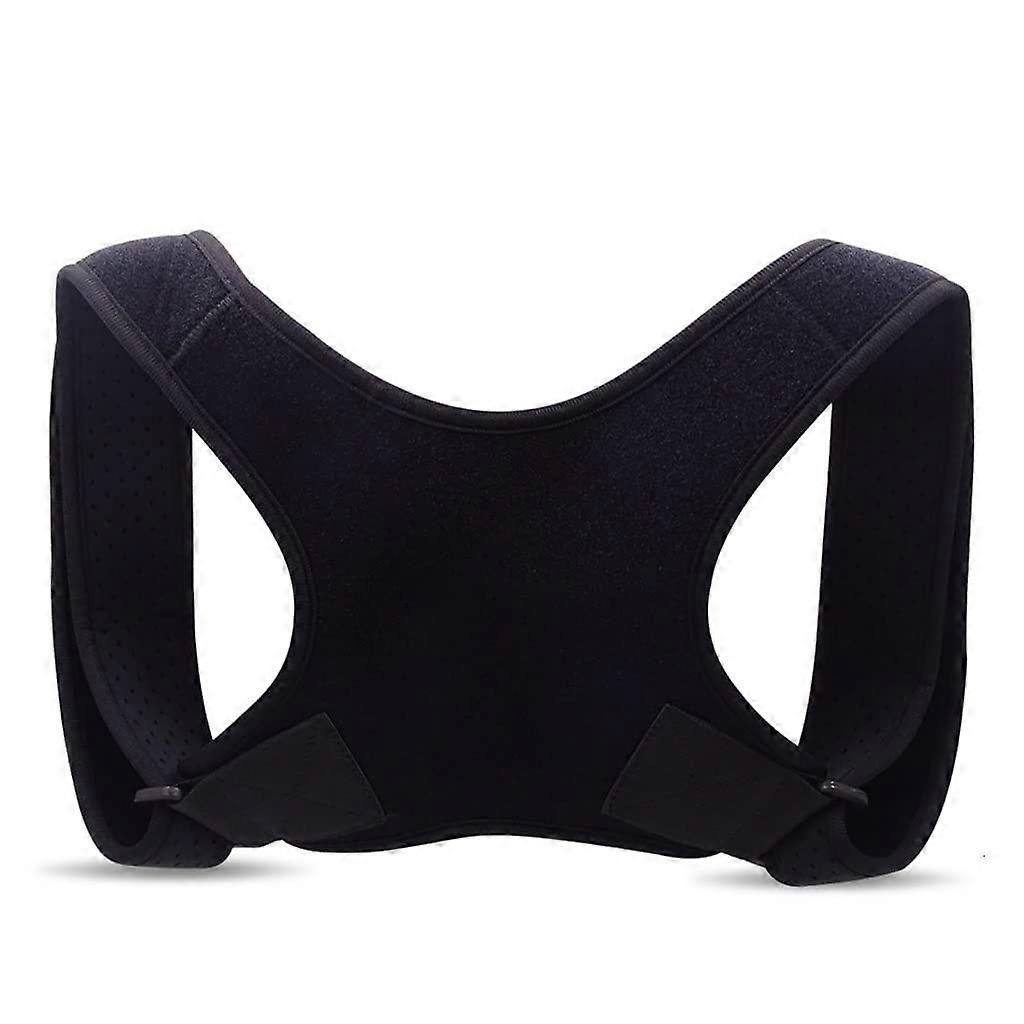 Back Posture Corrector With Adjustable Shoulder Straps, Black XS, Spine Support Brace, Hunchback Alignment Clip