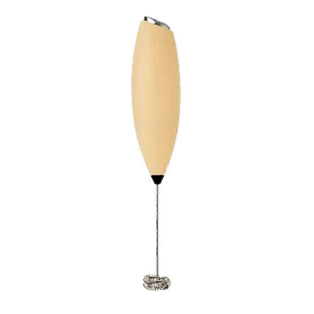 Wireless Handheld Milk Frother for Coffee and Cappuccino - Mini Whisk Mixer in Khaki Color