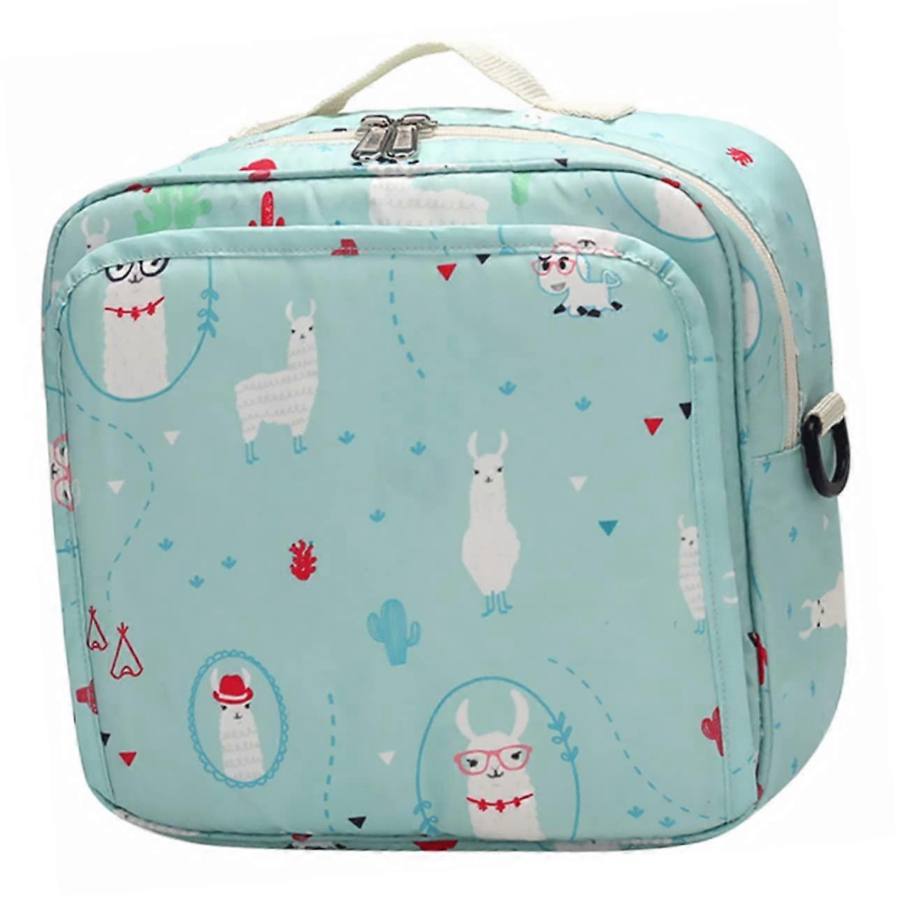 Diaper Storage Bag Organizer for Baby Essentials, Nylon Mummy Bag in Green, Compact Size with Multiple Compartments