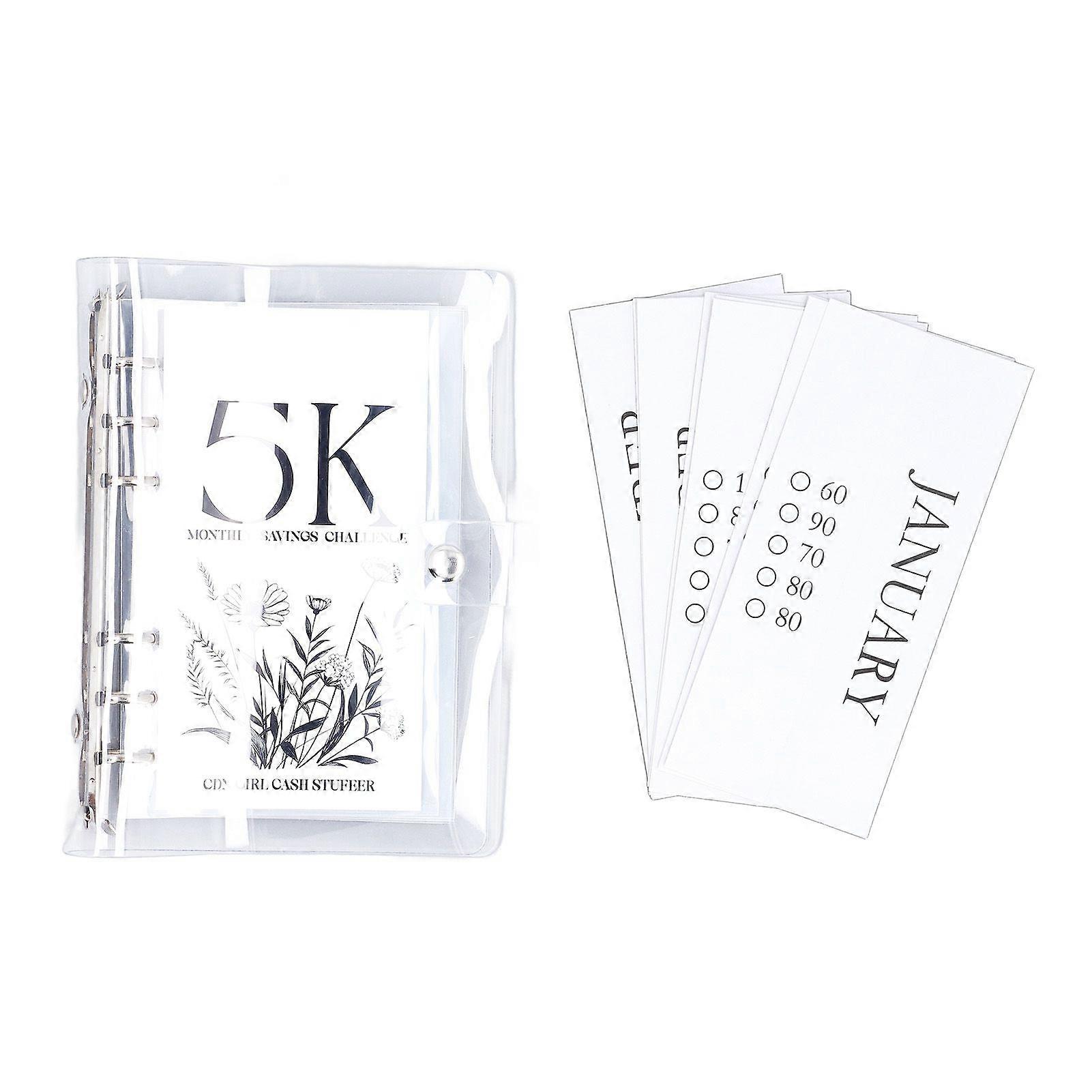 2025 Latest Model  Budget Binder 6 Hole Transparent Soft Waterproof Portable