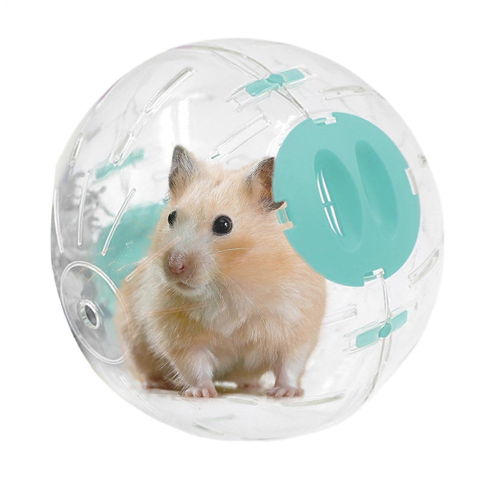 Silent Interactive Dwarf Hamster Wheel  Cute pet cage accessories, blue, 14 cm