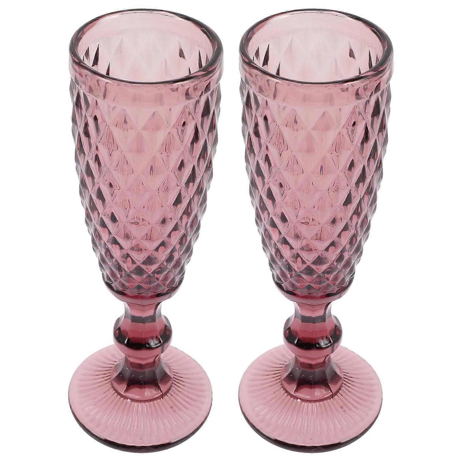 Farvede drikkebægre Glasfløjte Elegant 150ml 2stk