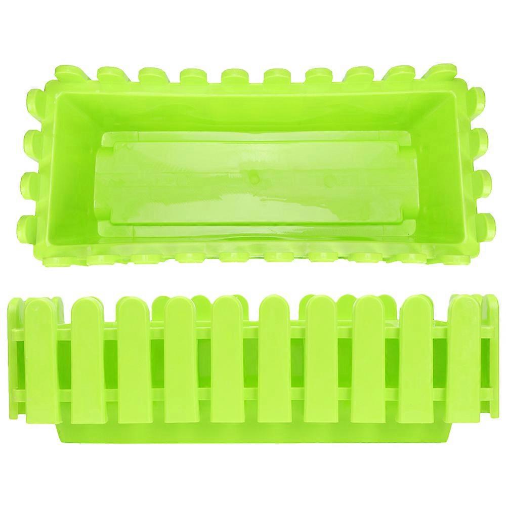 2pcs Rectangular Flower Window Box Planter   Lightweight Durable Container for Outdoor Plants, Suitable for Balconies and Narrow Spaces