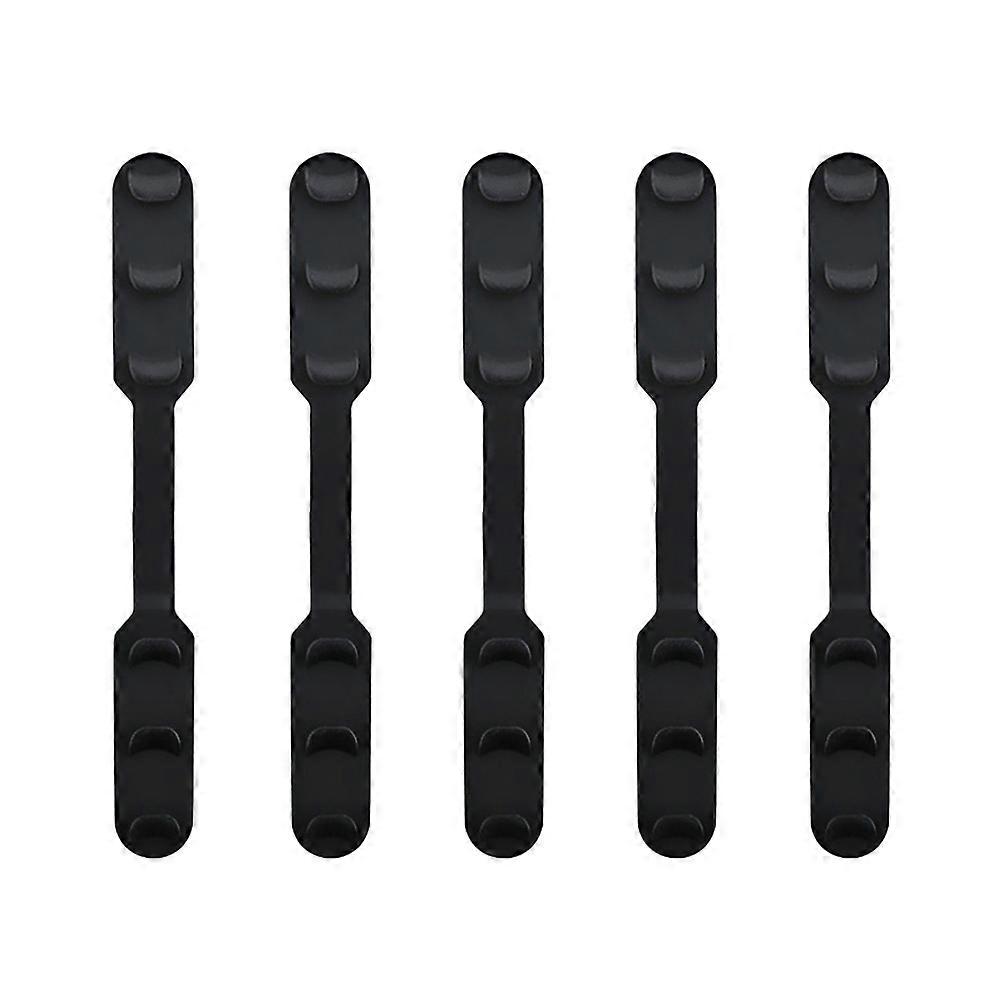 Silicone Mask Band Extension Buckle Adjustable Mask Straps 5Pcs Black 22x2.5x1cm