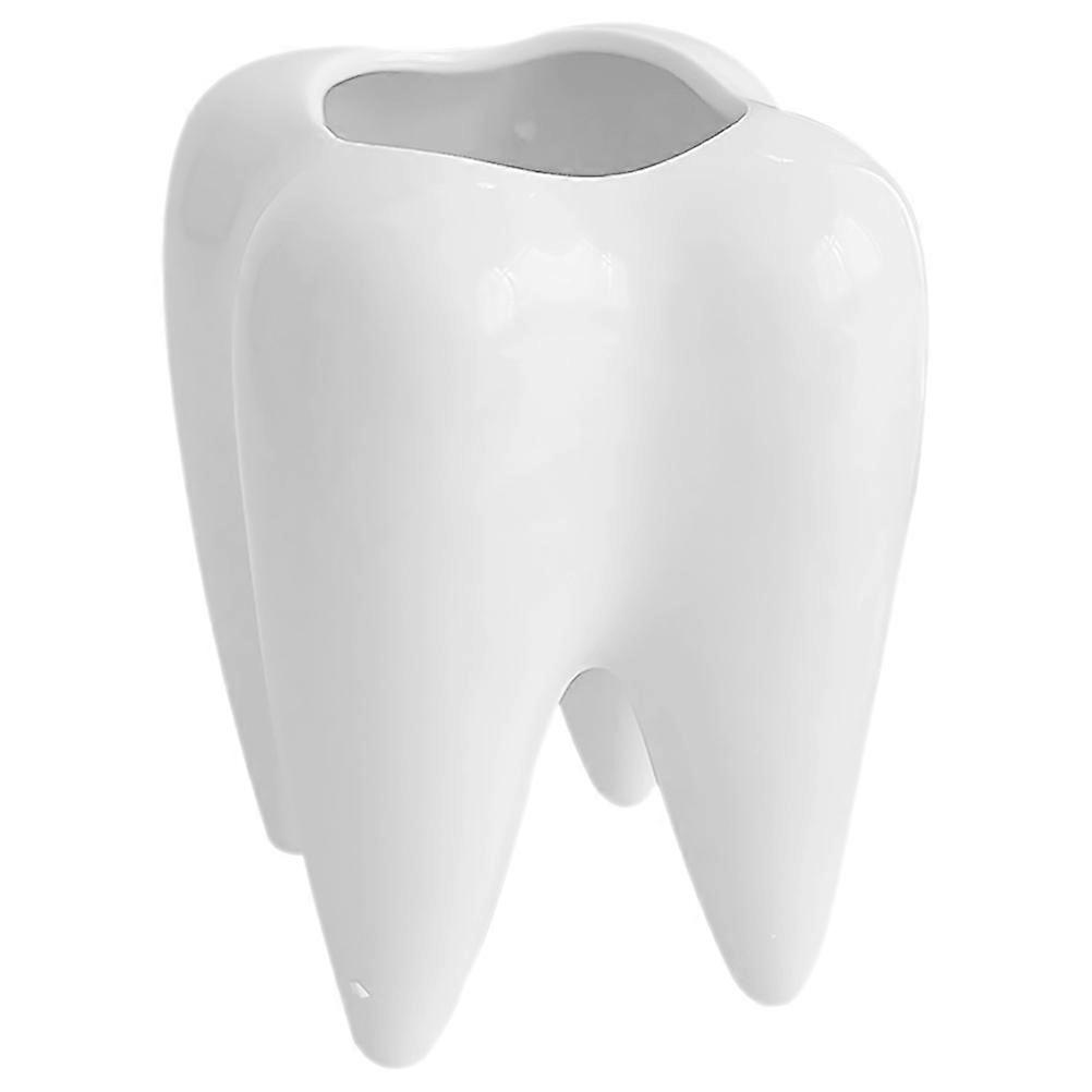 Ceramic Candlestick Holders Decor Tooth Shaped Personal Home Users 9 5x7cm 1Pcs