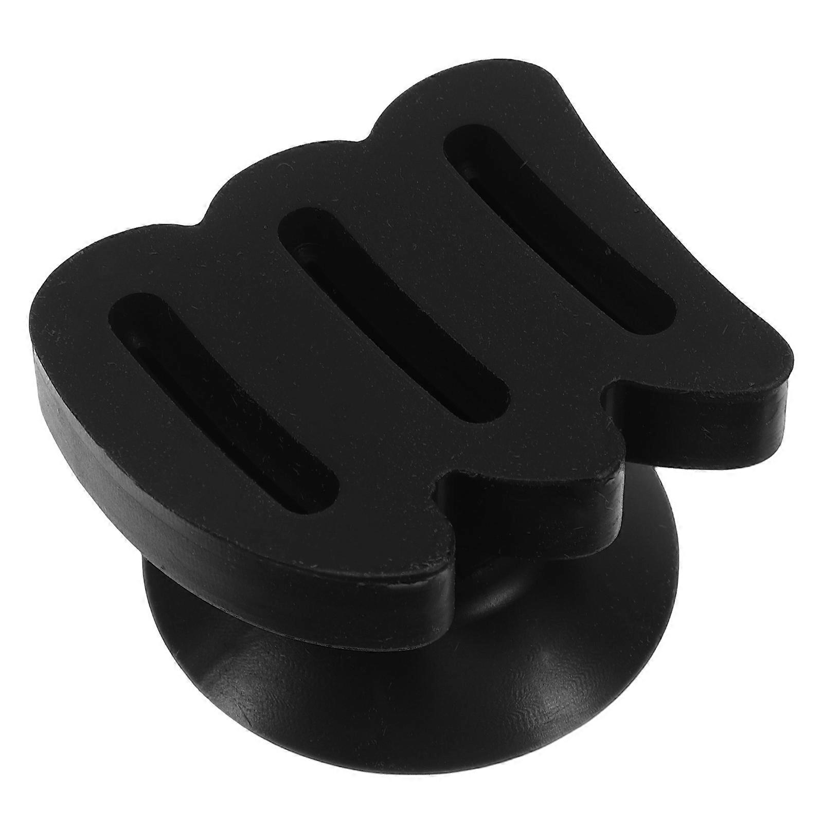 Lightweight Silicone Guitar Pick Holder Clip with Suction Cup for Electric and Classical Guitars, Black, Easy to Carry and Use