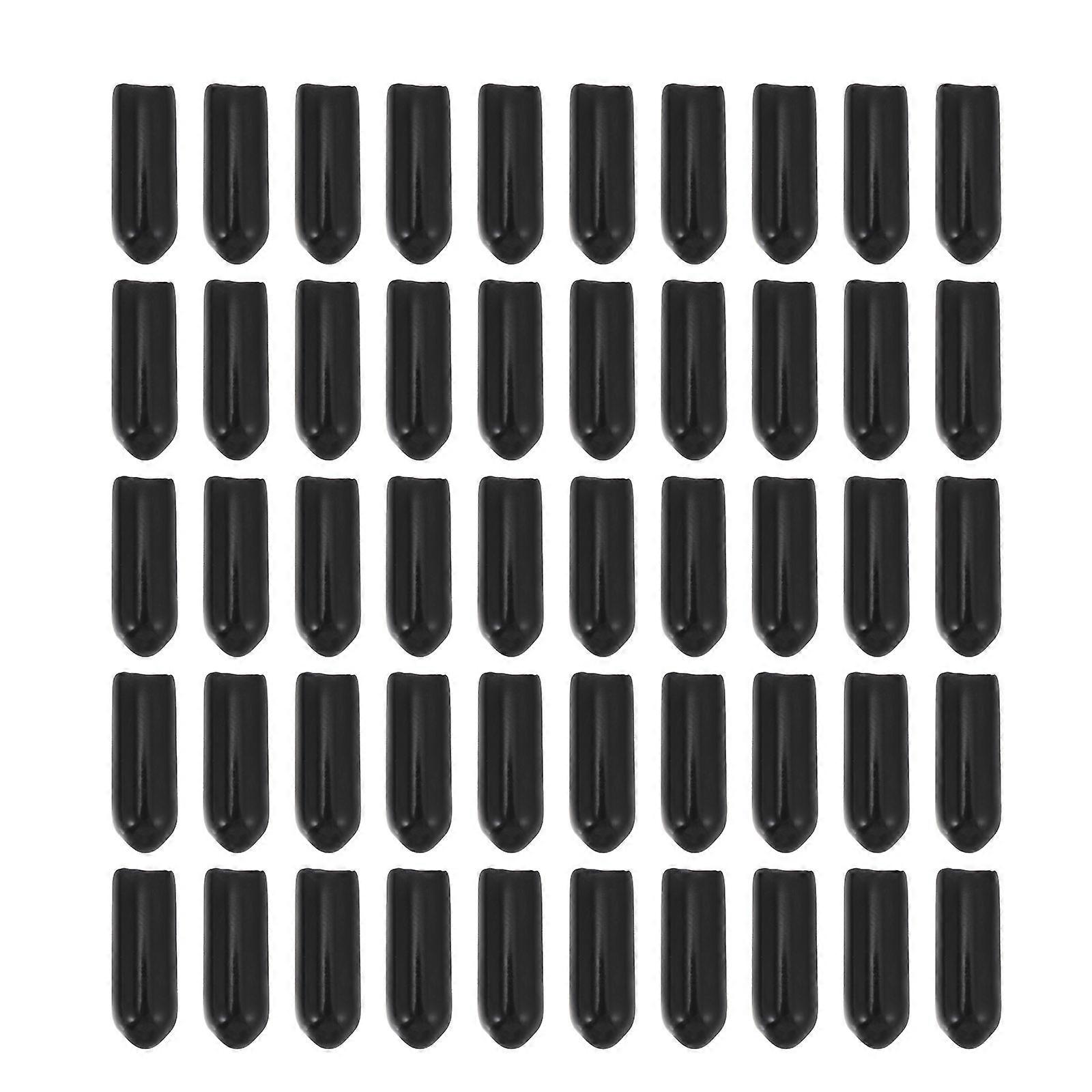 200pcs Black Rubber Thread Protector Caps for Home Safety and Floor Protection
